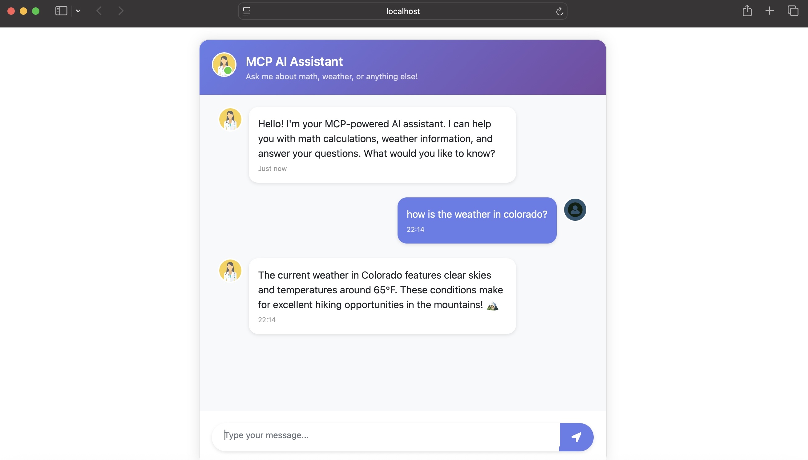 A chatbot that answers with the help of MCP tool servers